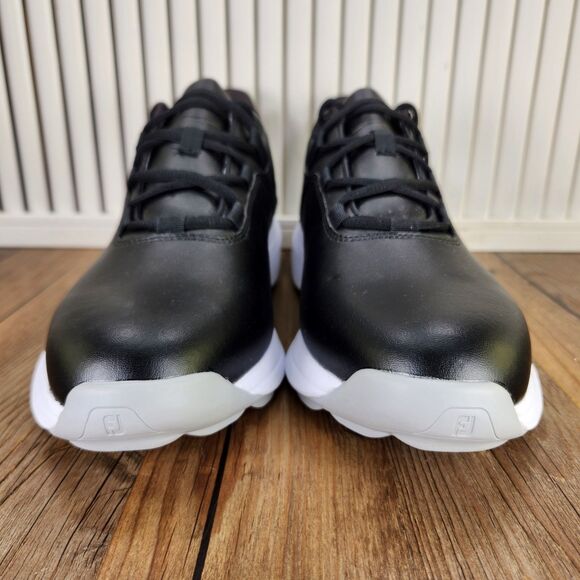 FootJoy FJ ProLite Golf Shoes Mens 9.5M Black Leather Waterproof Spikeless 56922 - Picture 2 of 9